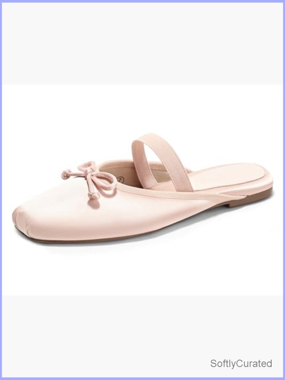 Bow Mules Square Toe Slip On Shoes Work Party Dress Flats Women's - Picture 4 of 6